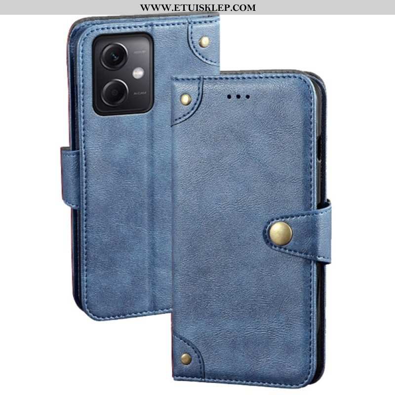 Etui Folio do Xiaomi Redmi Note 12 5G Przycisk Magnetyczny